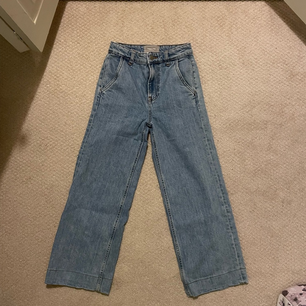 Everlane wide leg jeans.